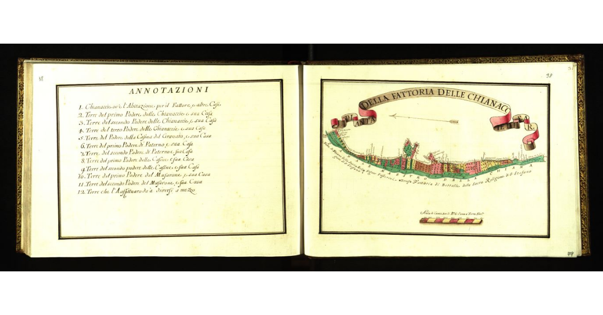 Pianta della fattoria delle Chianacce [a Cortona in Val di Chiana] di S.A.R