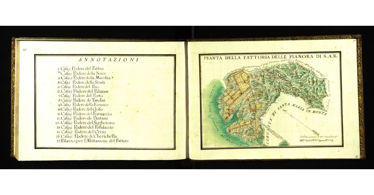 Pianta della fattoria delle Pianora [a Santa Maria a Monte] di S.A.R