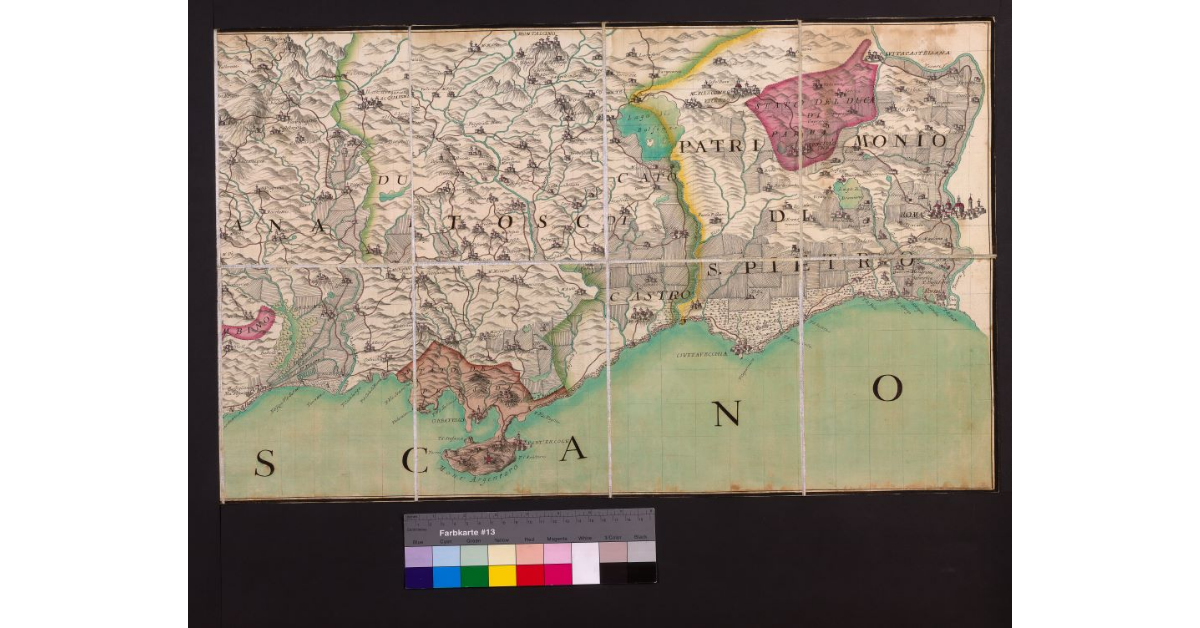 Veduta della spiaggia marittima di Toscana distinta ne’ veri suoi domini, con altre sue appartenenze