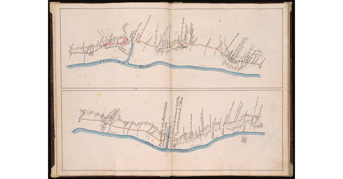 Route de Pise a Sienne, depuis l'Osteria Bianca, ou elle se detache de la Route de Livourne a Ancone par Florence et Arezzo etc., jusqu'a Poggibonsi, ou elle rencontre la Route de Paris a Rome par Florence [Tavola III]