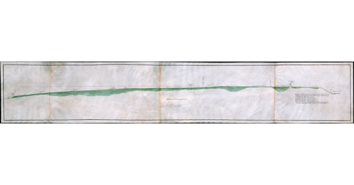 [Profilo di livellazione dai Ponti di Arezzo al ponte di Buterone]