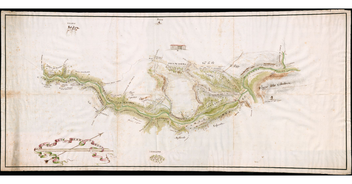 [Pianta del confine fra il territorio di Isolano e il marchesato di Fosdinovo]