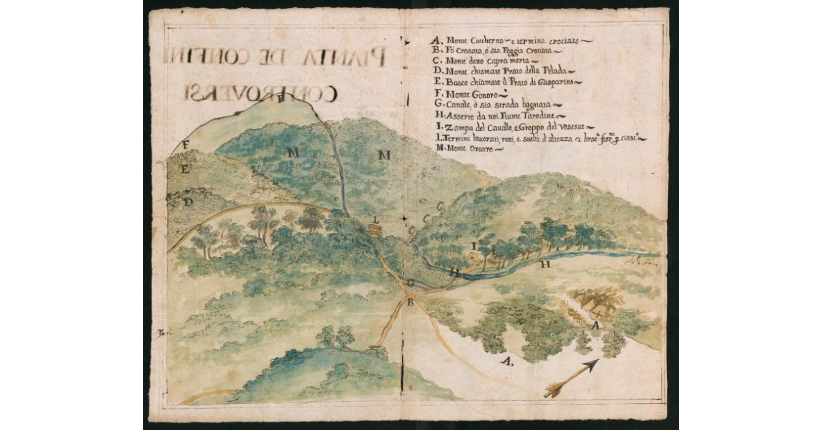 Pianta dei confini controversi