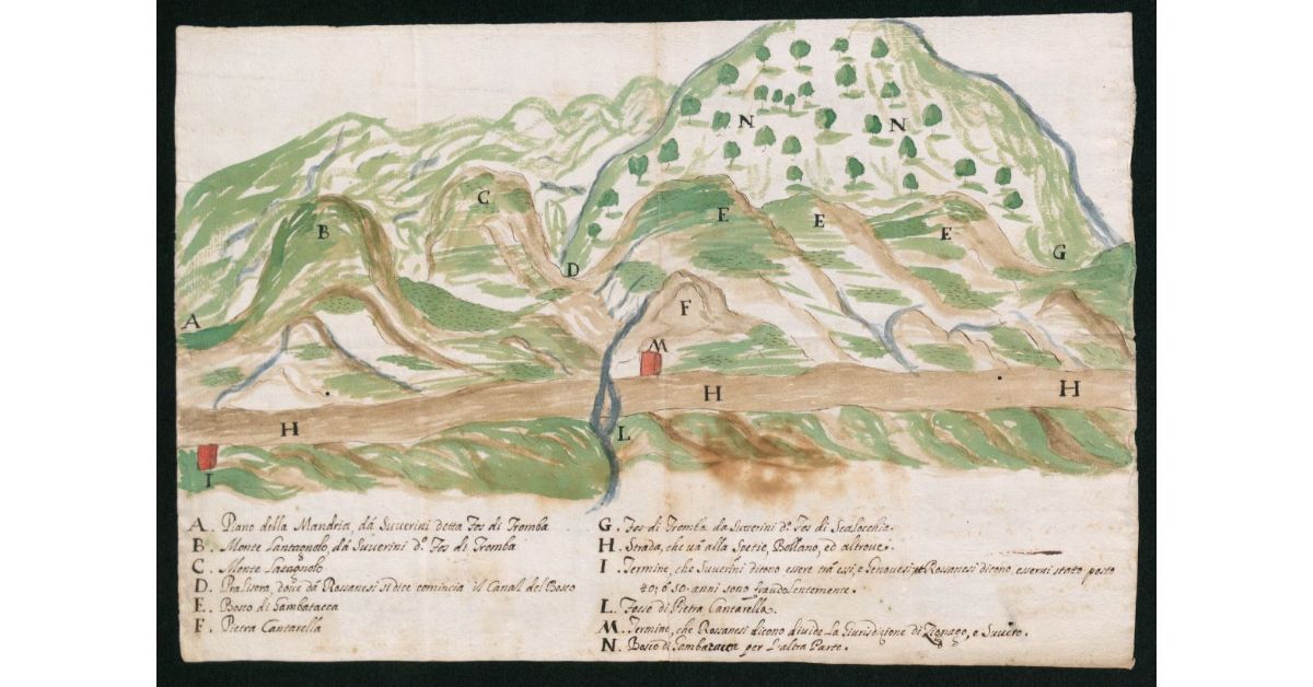 [Confine fra Pontremoli ed i territori di Suvero e Zignago]