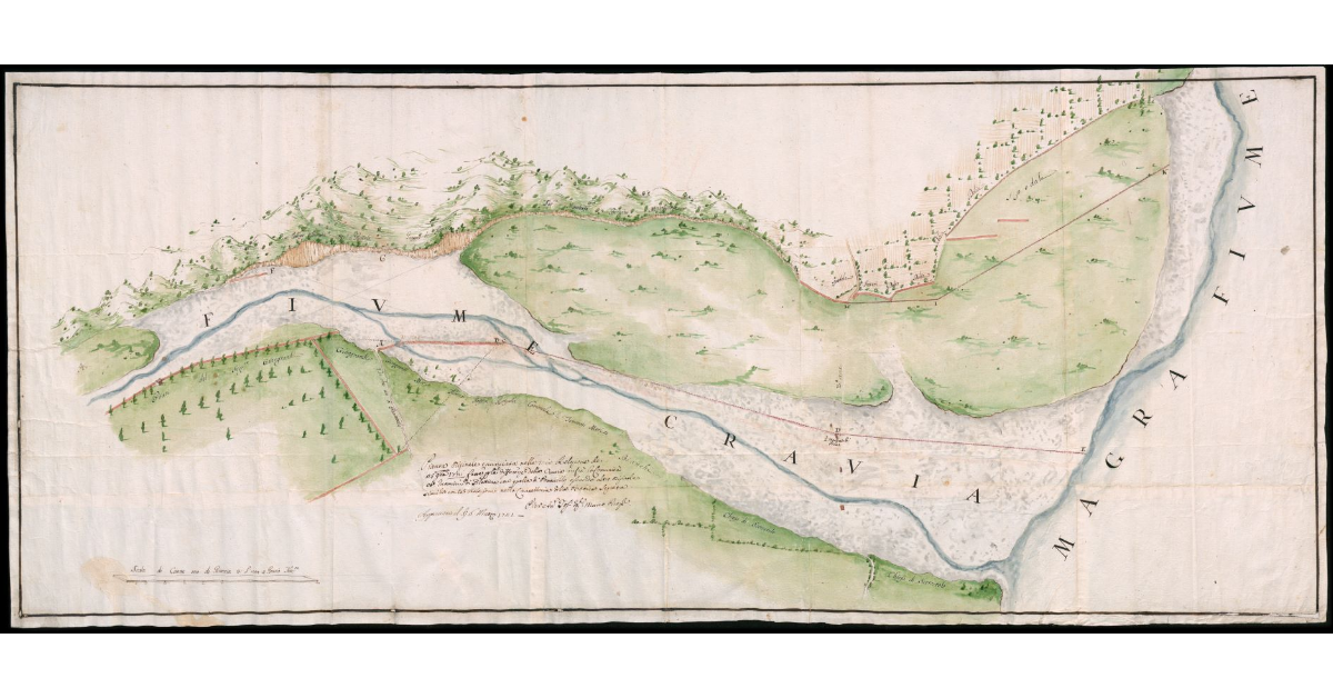 [Pianta relativa al confine fra Filattiera e Ponticello di Pontremoli]