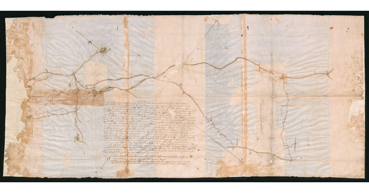 [Pianta del confine fra il territorio di Montecarlo e S. Martino in Colle]