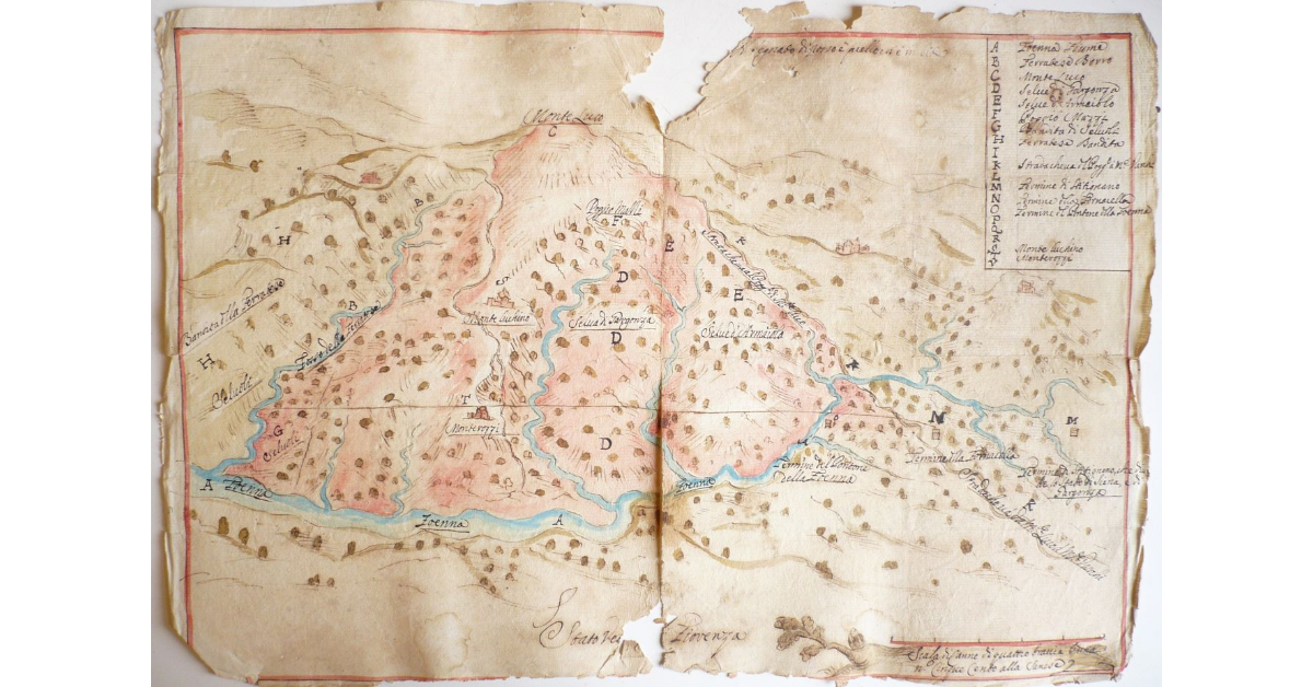 [Confini tra il Poggio Santa Cecilia e il comune di Gargonza]