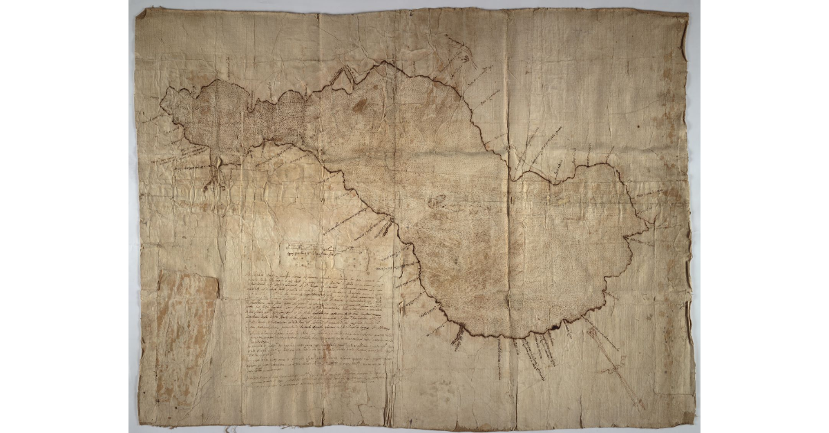 [Disegno del Lago di Sesto o Bientina del 1590 fatto e sorto d'accordo da ministri lucchesi e fiorentini]