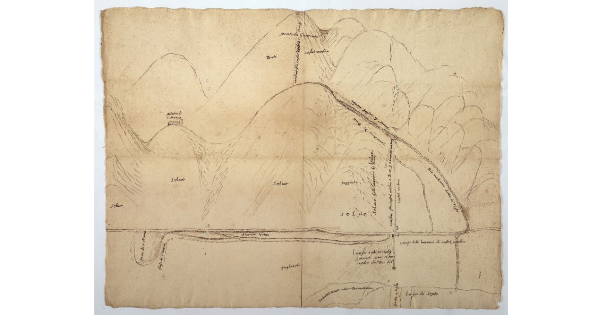 [Disegno per la verità del confine … fra Buti e Castelvecchio]