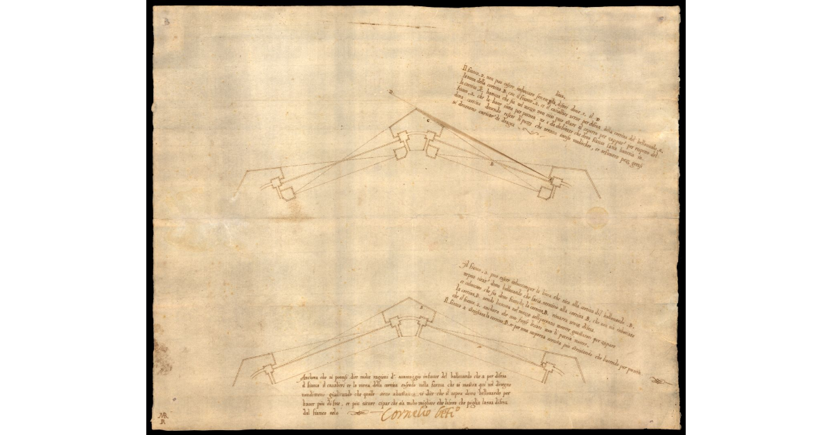 [Progetto di fortificazione tramite baluardo a musone]