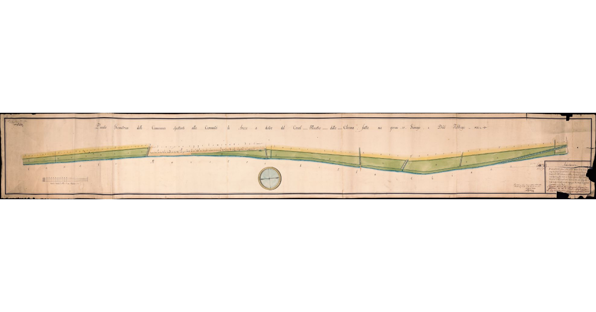 Pianta Geometrica delle comunanze spettanti alla Comunità di Arezzo, a destra del Canal Maestro della Chiana fatta nei giorni 31 Gennaio e Primo Febbraio 1822