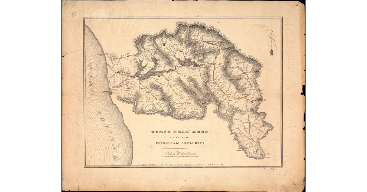 Corso dell’Arno e dei suoi principali influenti