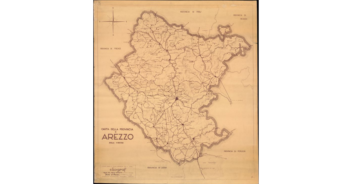 Carta della provincia di Arezzo