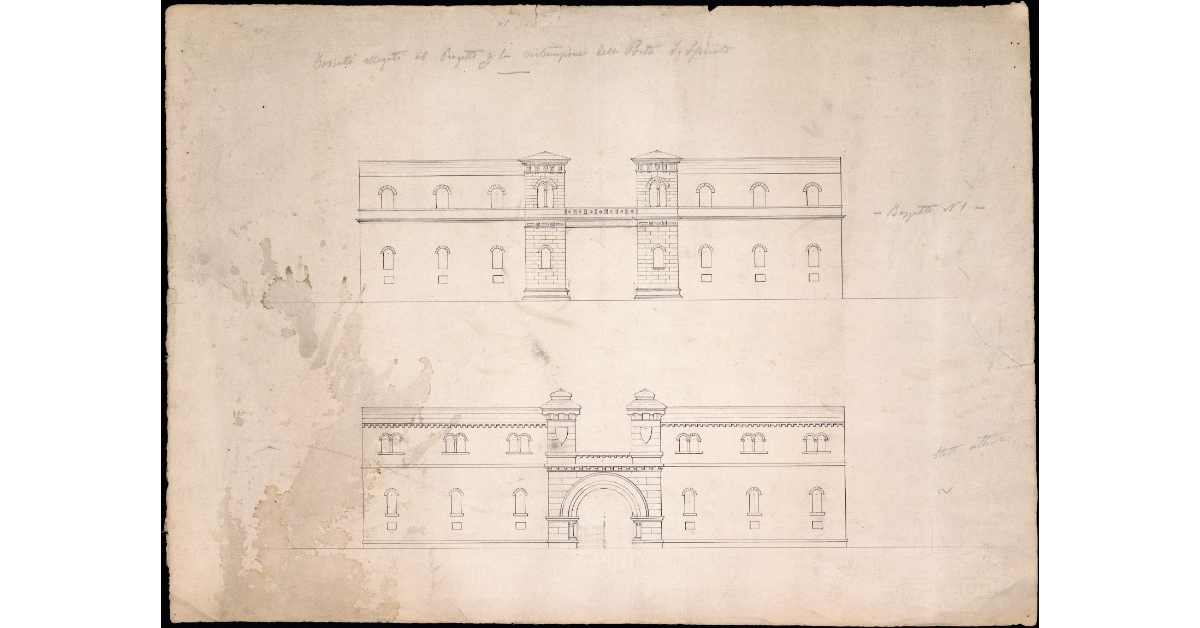 Bozzetti allegati al Progetto per la sistemazione della Porta S. Spirito