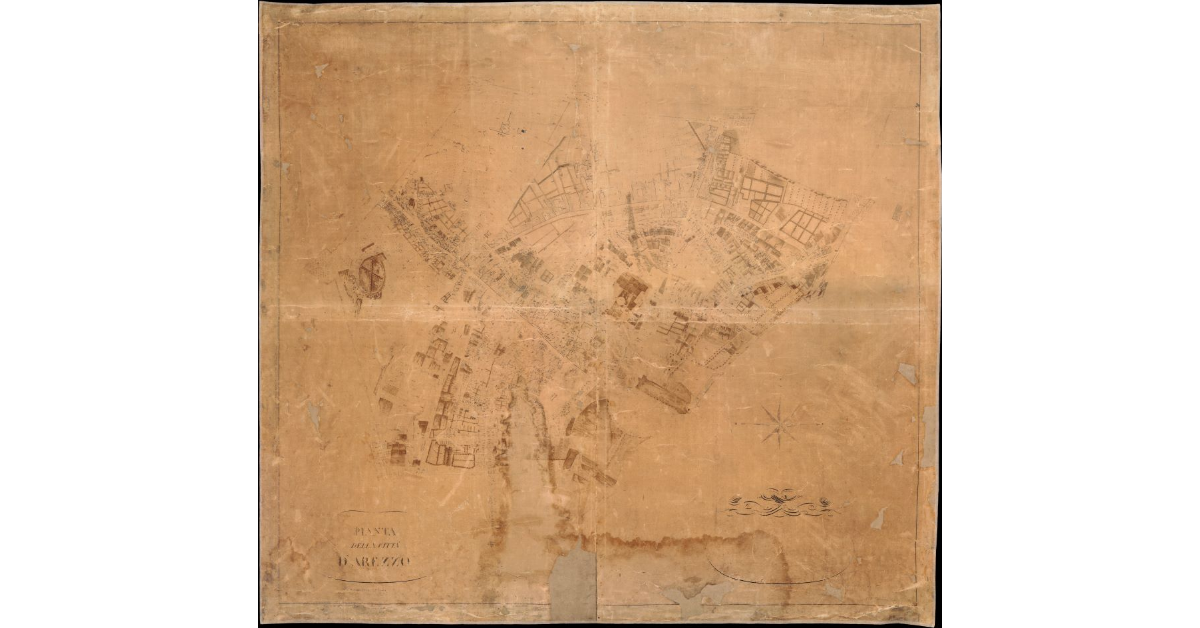 Pianta della Città di Arezzo