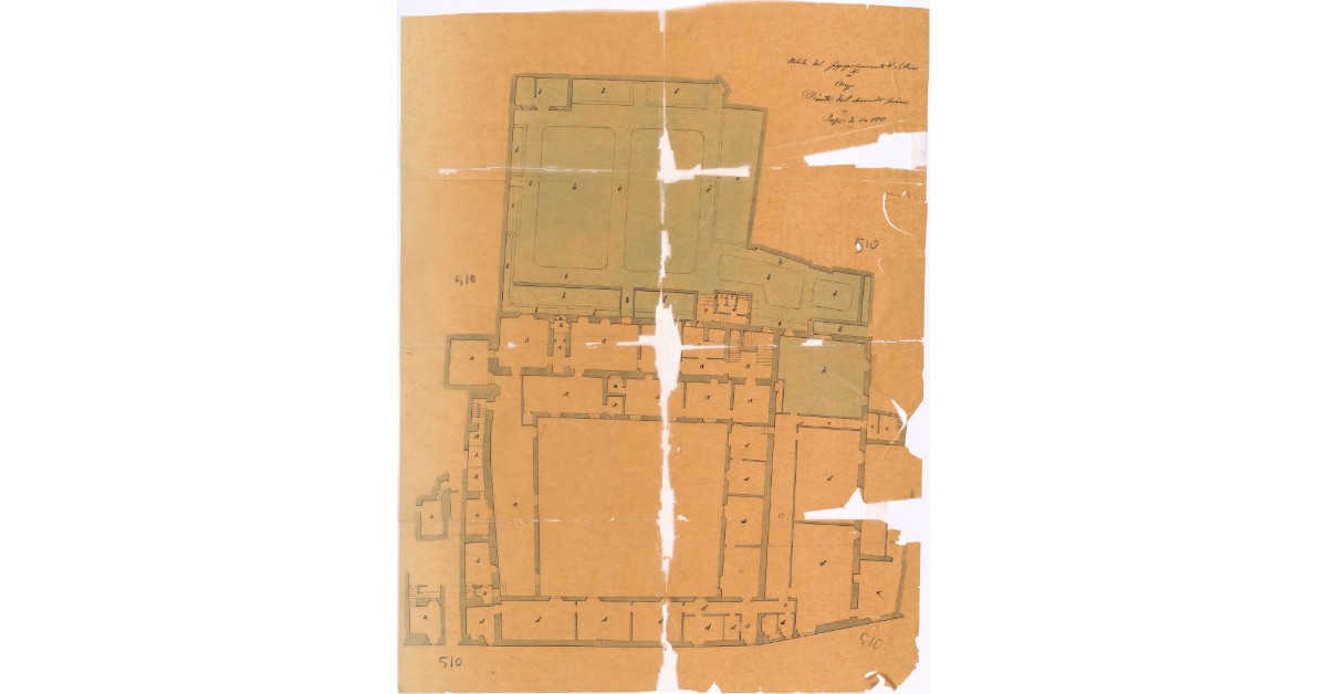 [Pianta del secondo piano dello stabile del soppresso convento di S. Piero ad Arezzo]