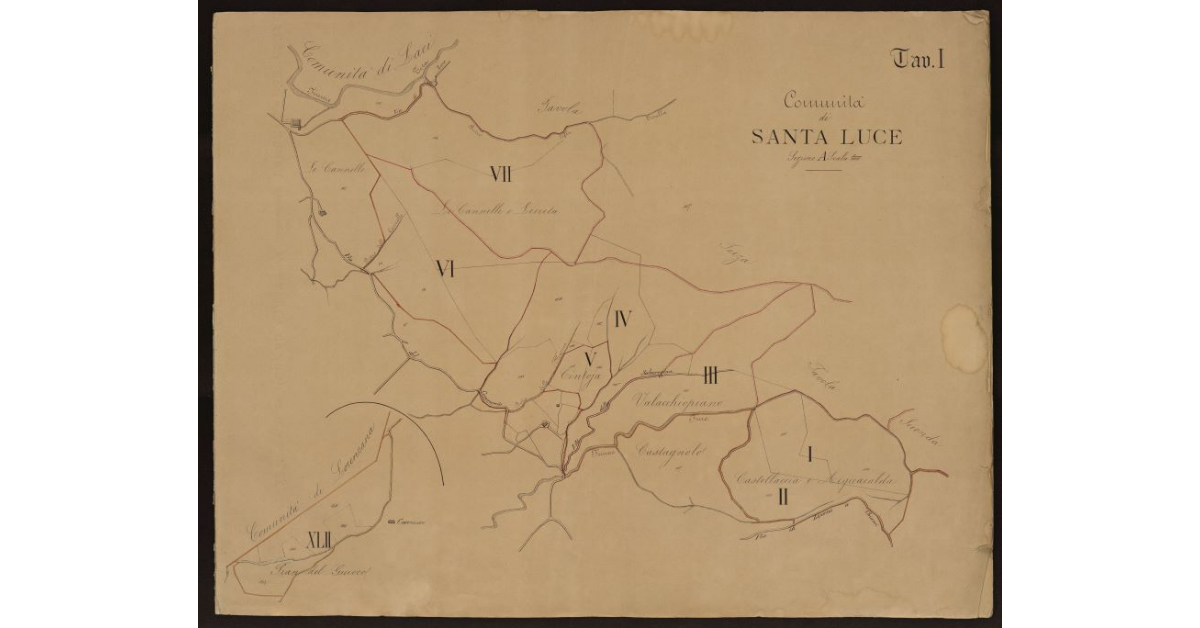 Tavola I [dei beni livellari della Comunità di Santa Luce]