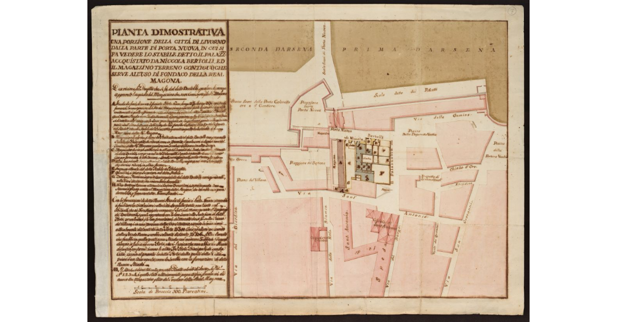 [Progetto di fondaco della Real Magona presso la Porta Nuova di Livorno]