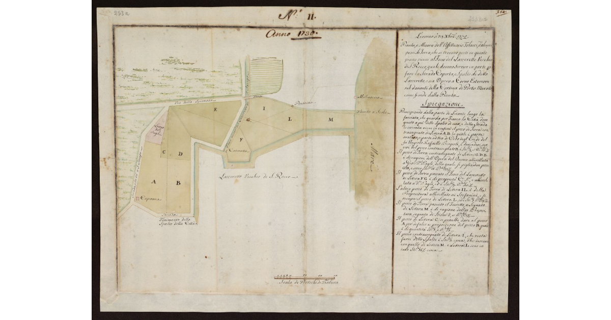 Pianta del Lazzaretto di San Rocco, n. I [a Livorno]