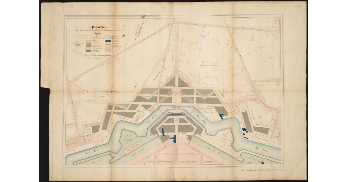 Pianta degli spalti di Livorno avanti il Bastione del Casone