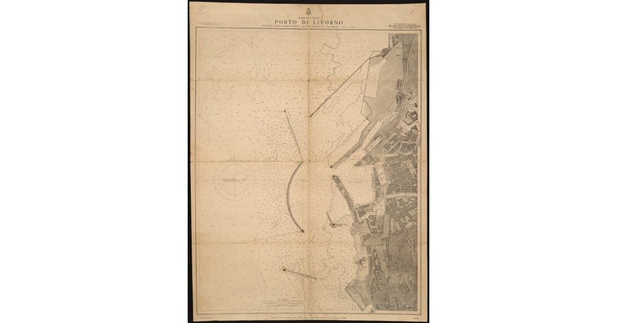 Porto di Livorno. Rilievi eseguiti dall'Istituto idrografico nel 1917-1918 e aggiornati nel 1925 dalla R. N. "Ammiraglio Magnaghi" - Com. L. Tonta