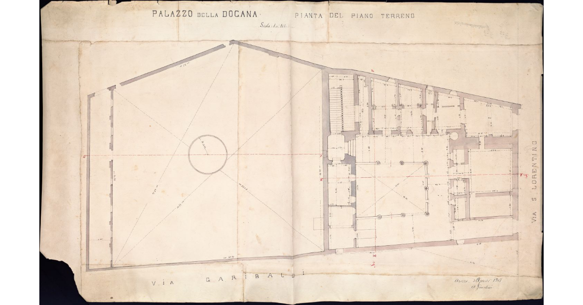 Palazzo della Dogana. Pianta del piano terreno