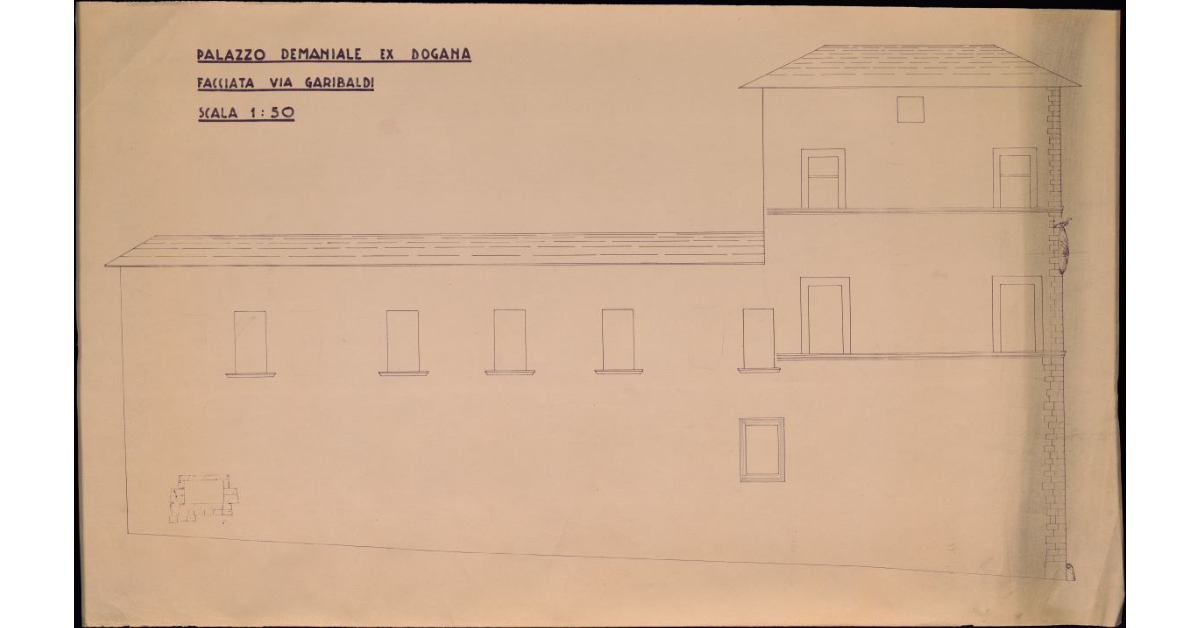 Palazzo demaniale ex Dogana. Facciata via Garibaldi