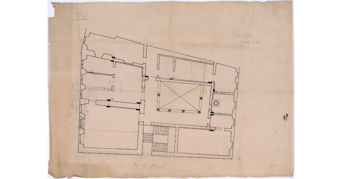 [Pianta del primo piano del palazzo dell'ex Federazione Fascista]