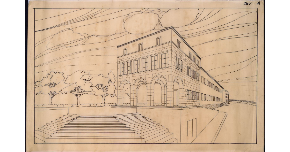 [Prospetto del palazzo del Genio Civile dal lato nord-ovest]