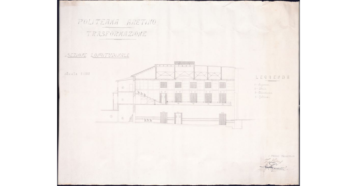 [Politeama aretino. Sezione longitudinale]