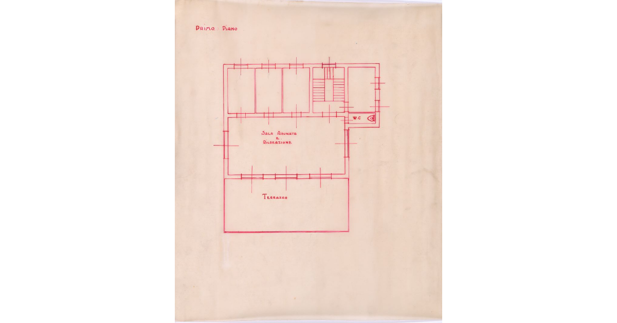[Pianta del primo piano del Collegio della G.I.L.E. di Cortona]