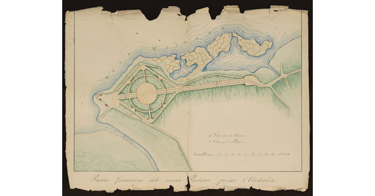 Pianta geometrica del nuovo Parterre presso l'Ardenza