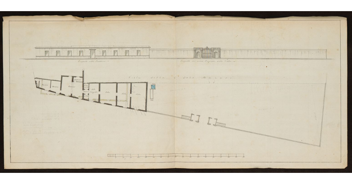 [Progetto di sistemazione della nuova trattoria adiacente alla Villa dell'Orto Murato a Livorno]
