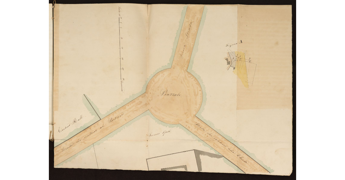 [Costruzione di un Piazzale al Trivio delle nuove strade nel Borgo dell'Ardenza di Livorno]