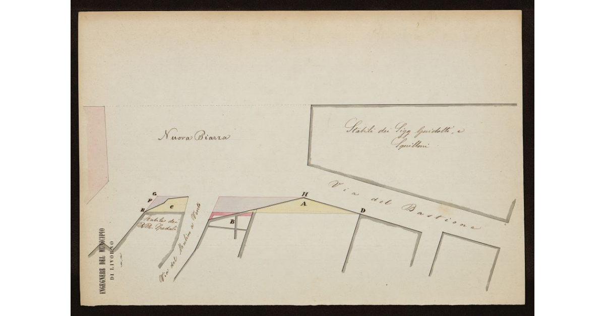 [Lavori da compiersi nei pressi del R. Ospedale, tra il Quartiere del Casone ed il ponte dei Cappuccini a Livorno]