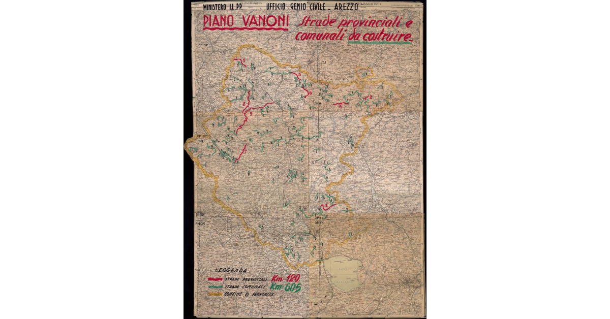 Piano Vanoni. Strade provinciali e comunali da costruire