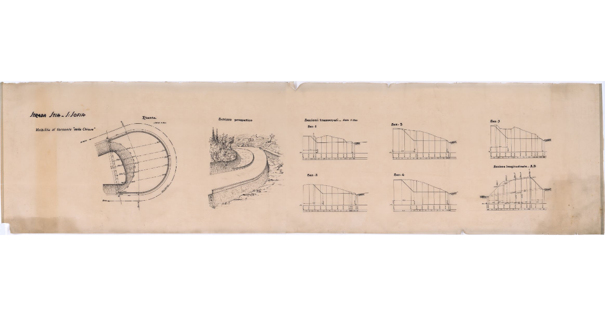Strada Stia-S. Sofia. Visibilità al tornante "della Chiusa"