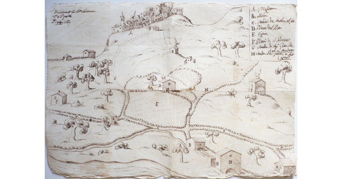 [Strada che da Palaia conduce alle gualcherie e ai mulini di Montelaterone]