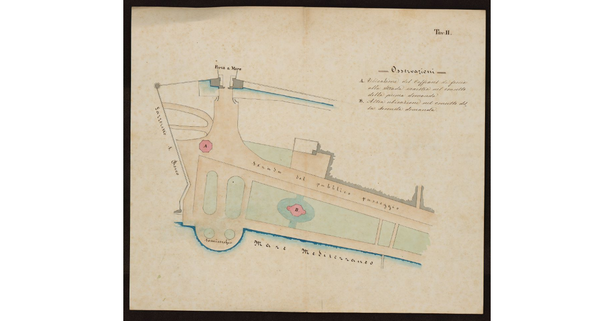 [Progetto per la costruzione di un Caffeaus fuori Porta a Mare a Livorno]