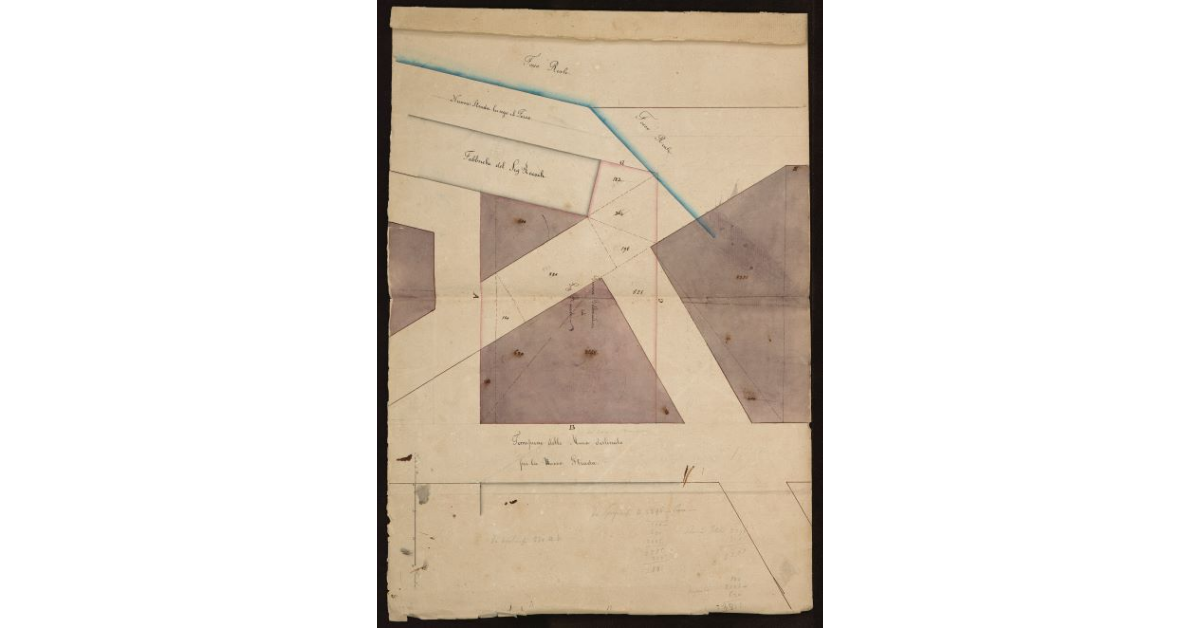 [Terreni del signor Racach lungo il Fosso Reale a Livorno]