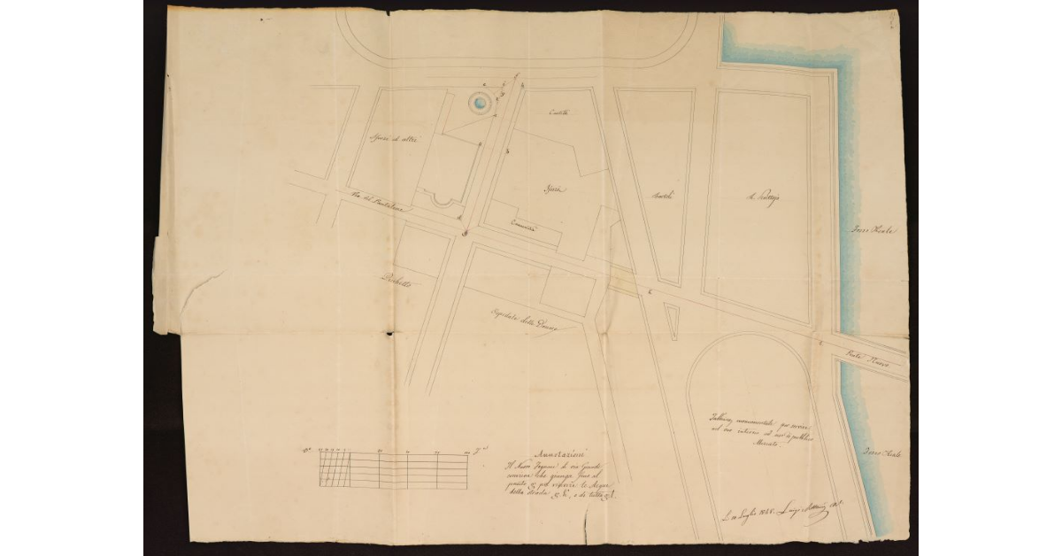 [Il nuovo Fognone di via Grande e il nuovo Mercato al Ponte Nuovo del Fosso Reale a Livorno]