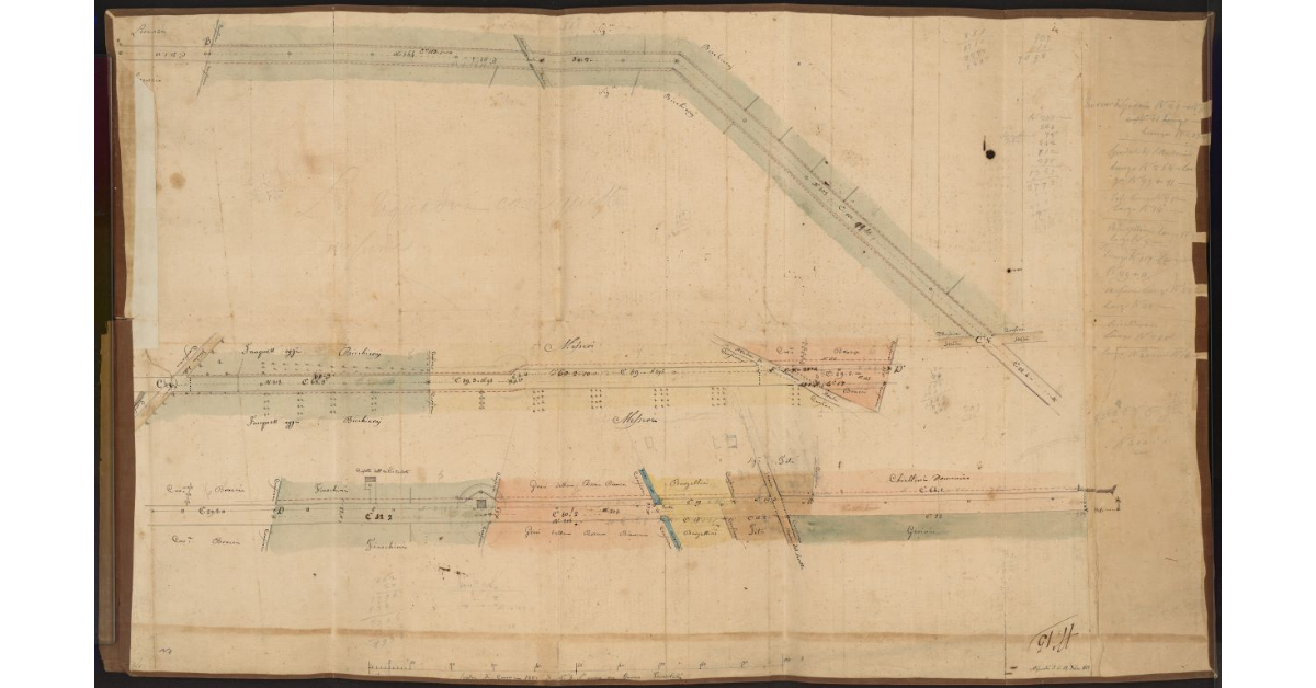 [Condotti dell'acquedotto e proprietà confinanti sul Rio di Riseccoli a Livorno]