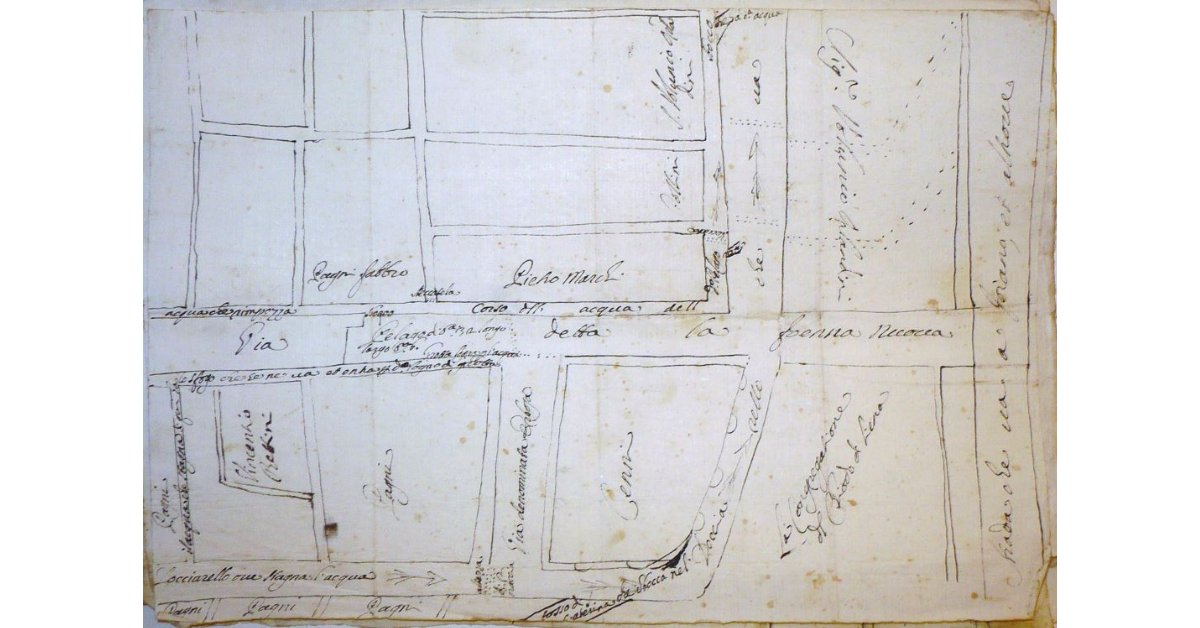 [Strada detta la "Foenna nuova", la quale taglia la strada che va a Foiano]