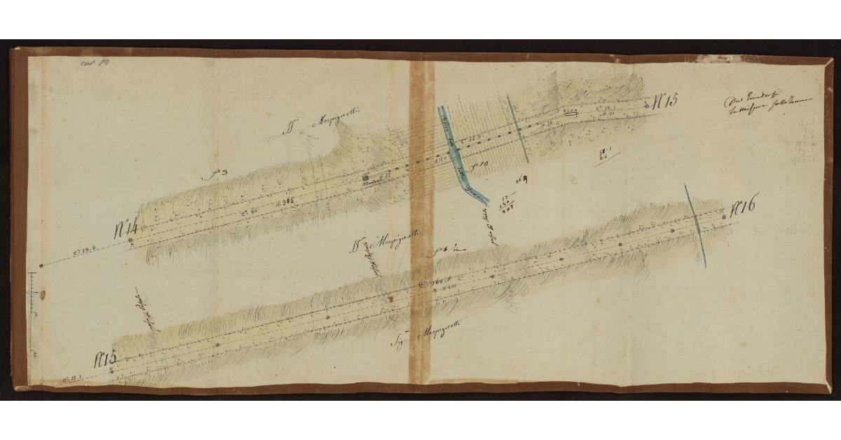 [Condotti dell'acquedotto e proprietà nell'area del borro della Fanna nel Livornese]