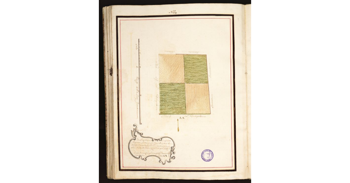 [Pianta del Cavaliere d'Angelo con termini uno con Marca simile]