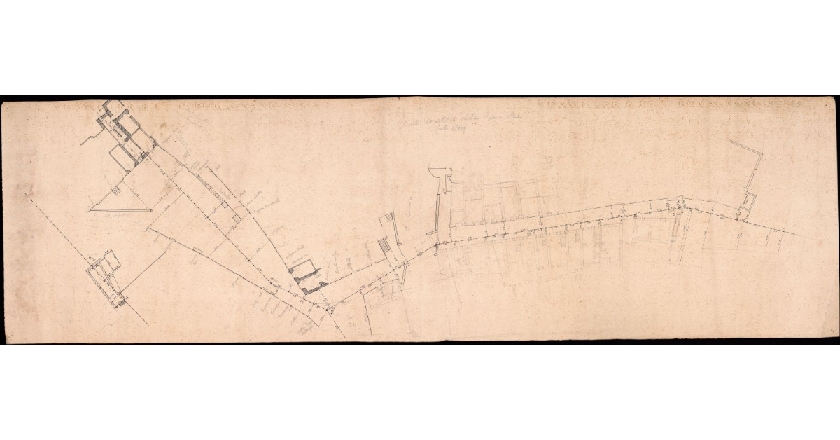 Pianta dell’abitato di Sestino al piano strada