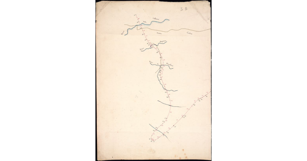 [Sezione I. Tavola IV. Carta topografica concernente l’andamento della nuova strada Provinciale Traversa di Sestino]