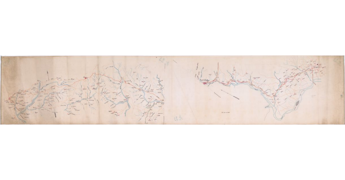 [Carta idrografica della zona compresa fra Bibbiena, Chiusi, Pieve S. Stefano e Sansepolcro]