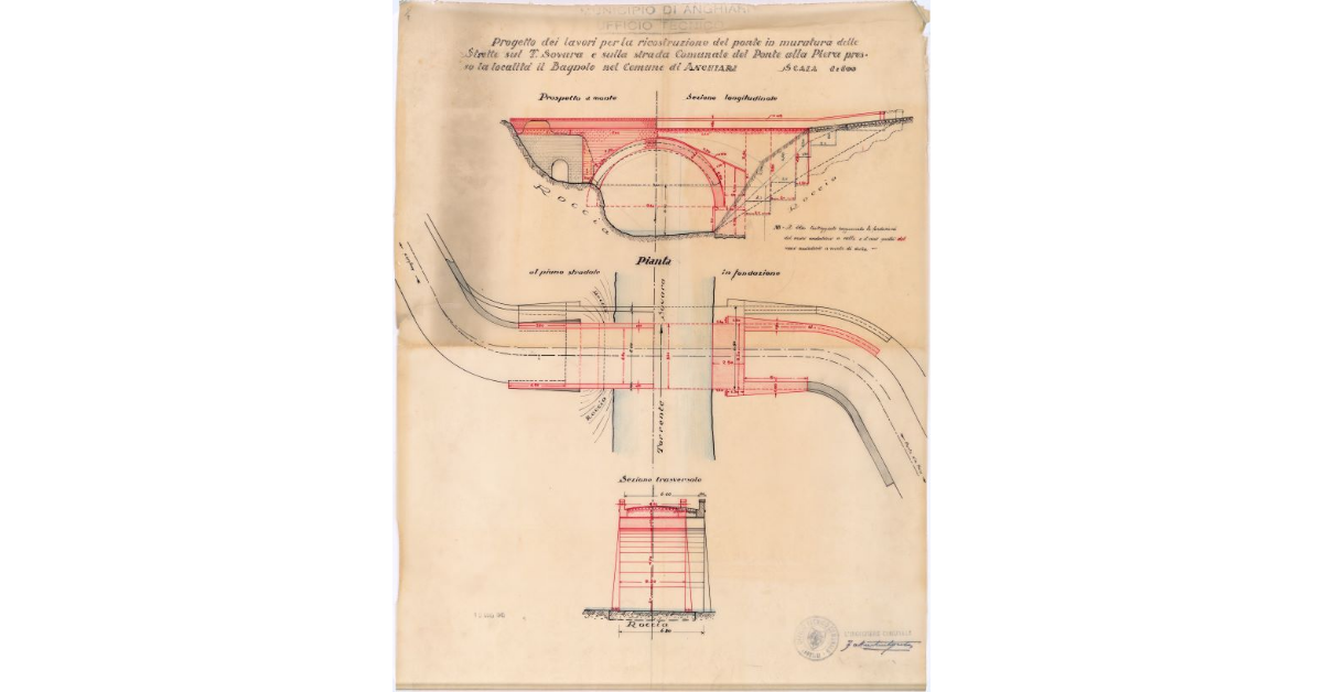 Progetto dei lavori per la ricostruzione del ponte in muratura delle Strette sul T. Sovara e sulla strada Comunale del Ponte alla Piera presso la località il Bagnolo nel comune di Anghiari