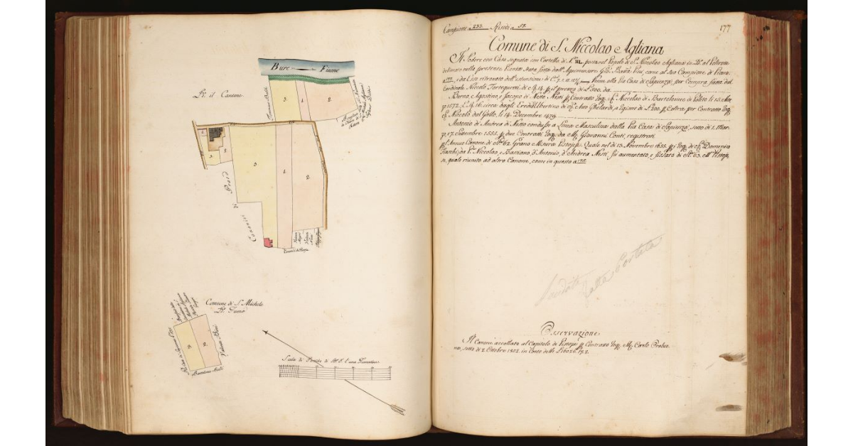 [Pianta di un podere con casa posto in località "Fumo" nel Comune di S. Michele]